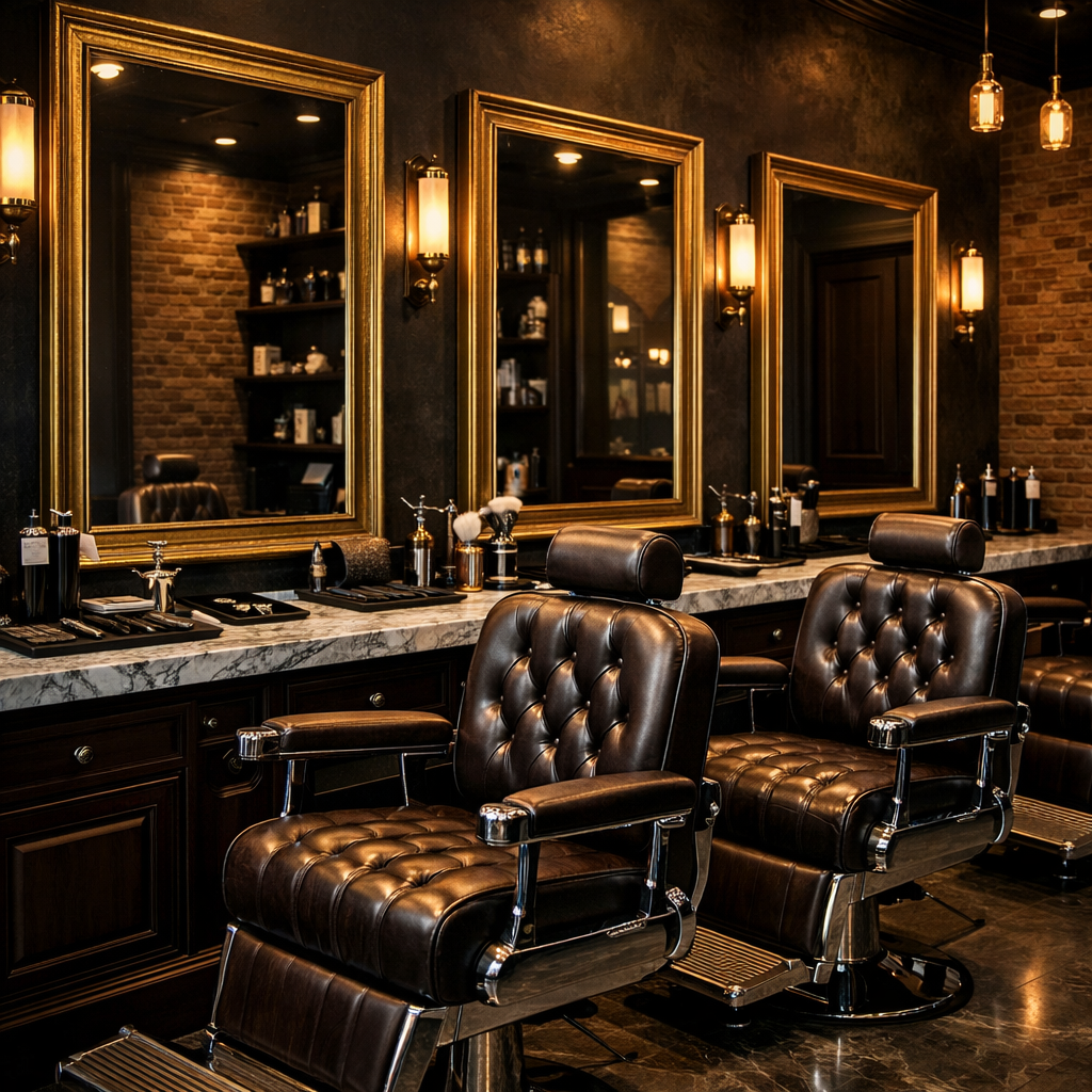 Modern berber salonu iç tasarımı