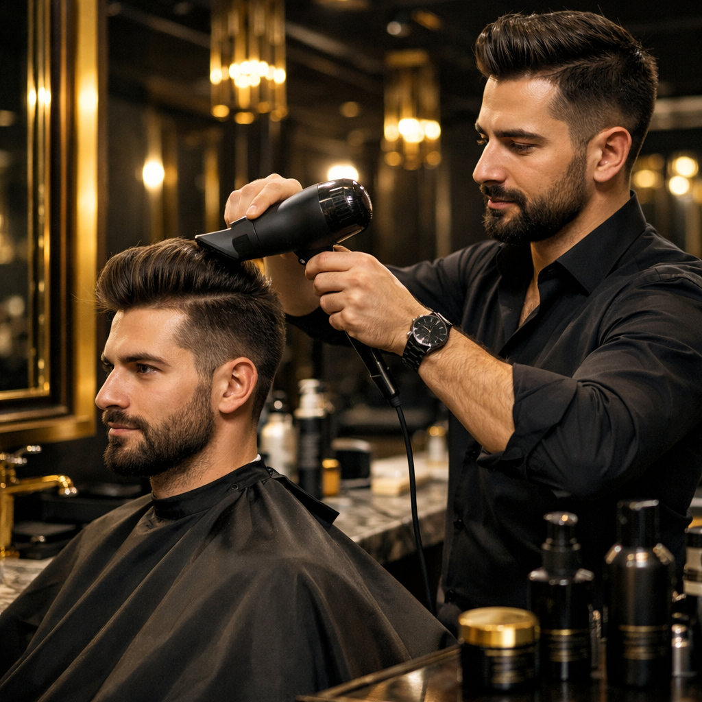 Modern erkek kuaförü hizmeti